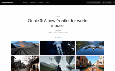 Google DeepMindの「Genie 3」、プロンプトからリアルタイム生成されるインタラクティブな3D世界へ一歩前進