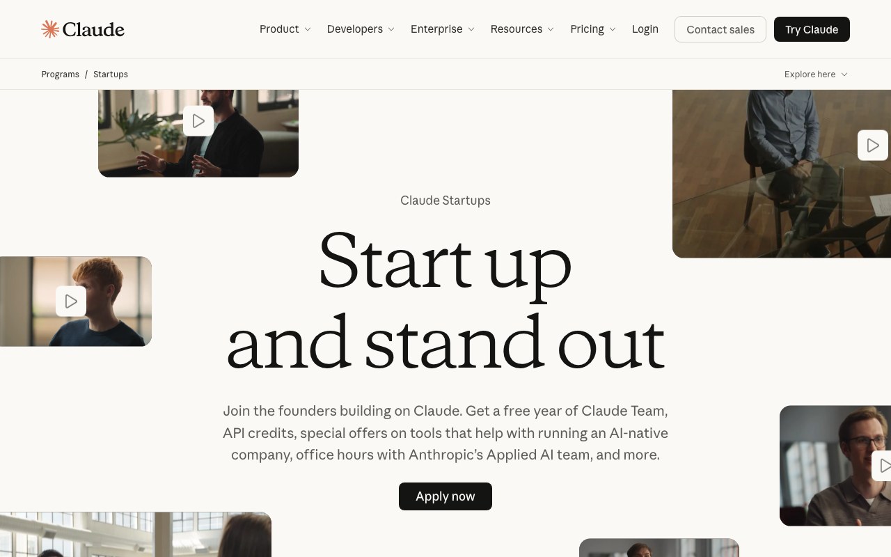 Anthropic amplia o programa "Claude Startups": um ano grátis de Claude Team e US$ 1.000 em créditos de API