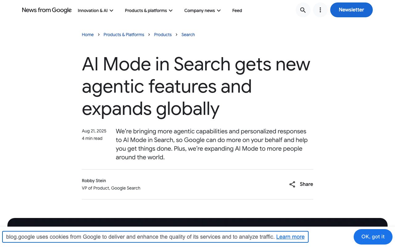 Google検索の「AIモード」、日本を含む180カ国に展開開始