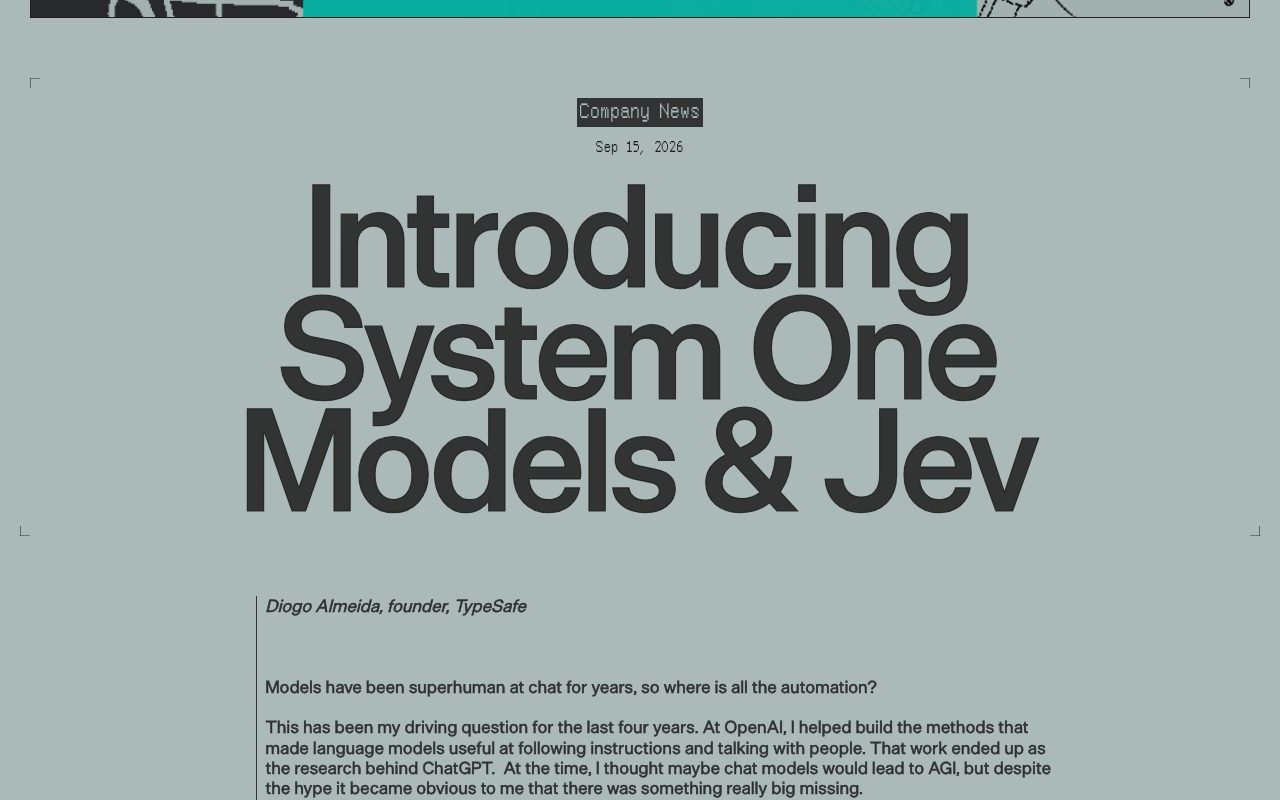 Jevとは？文章を生成しないAI「System Oneモデル」の仕組み・料金・弱点