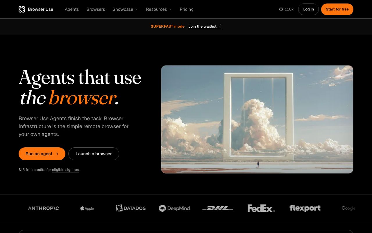 Browser Use official website