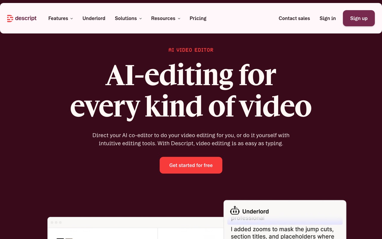 Descriptの公式サイト