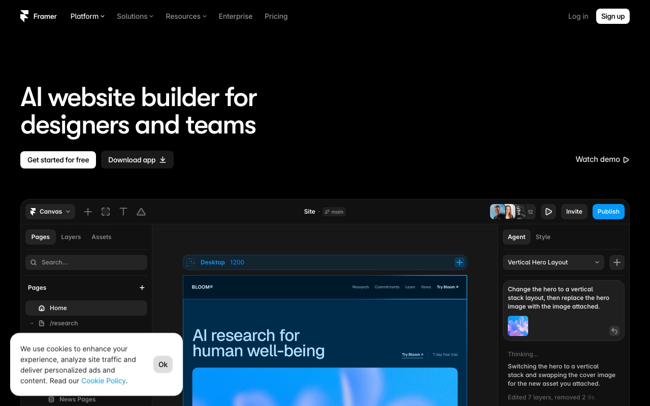 Framer AIの公式サイト