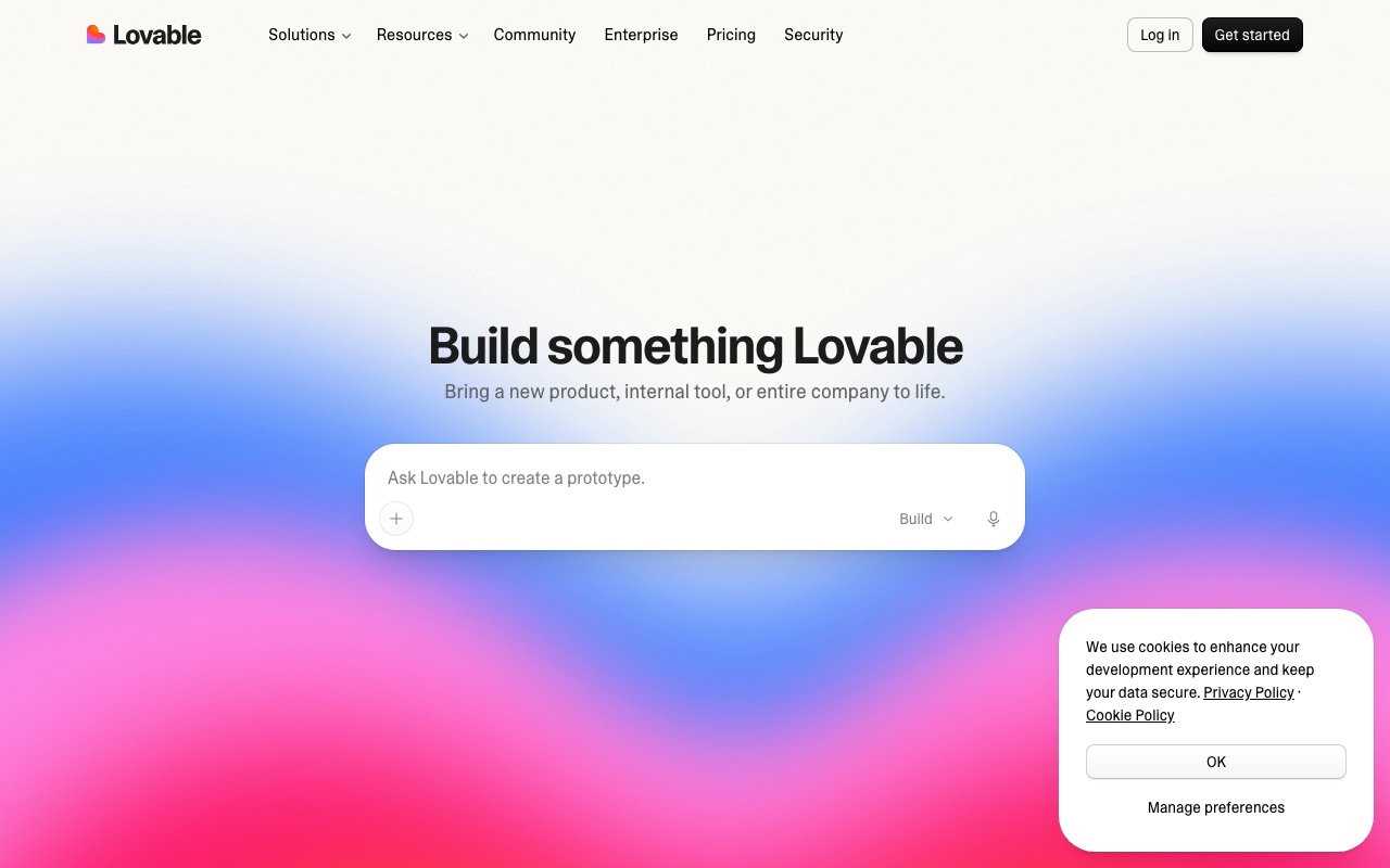Lovableの公式サイト