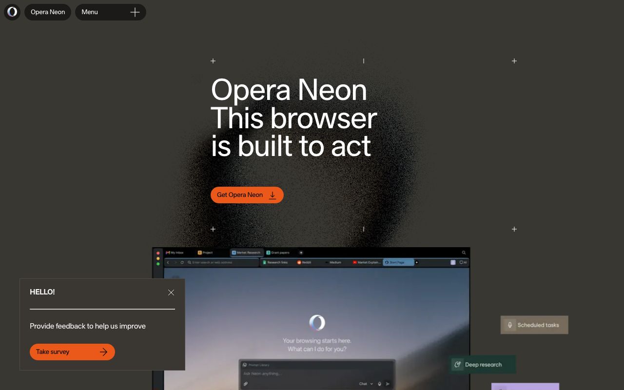 Opera Neon official website