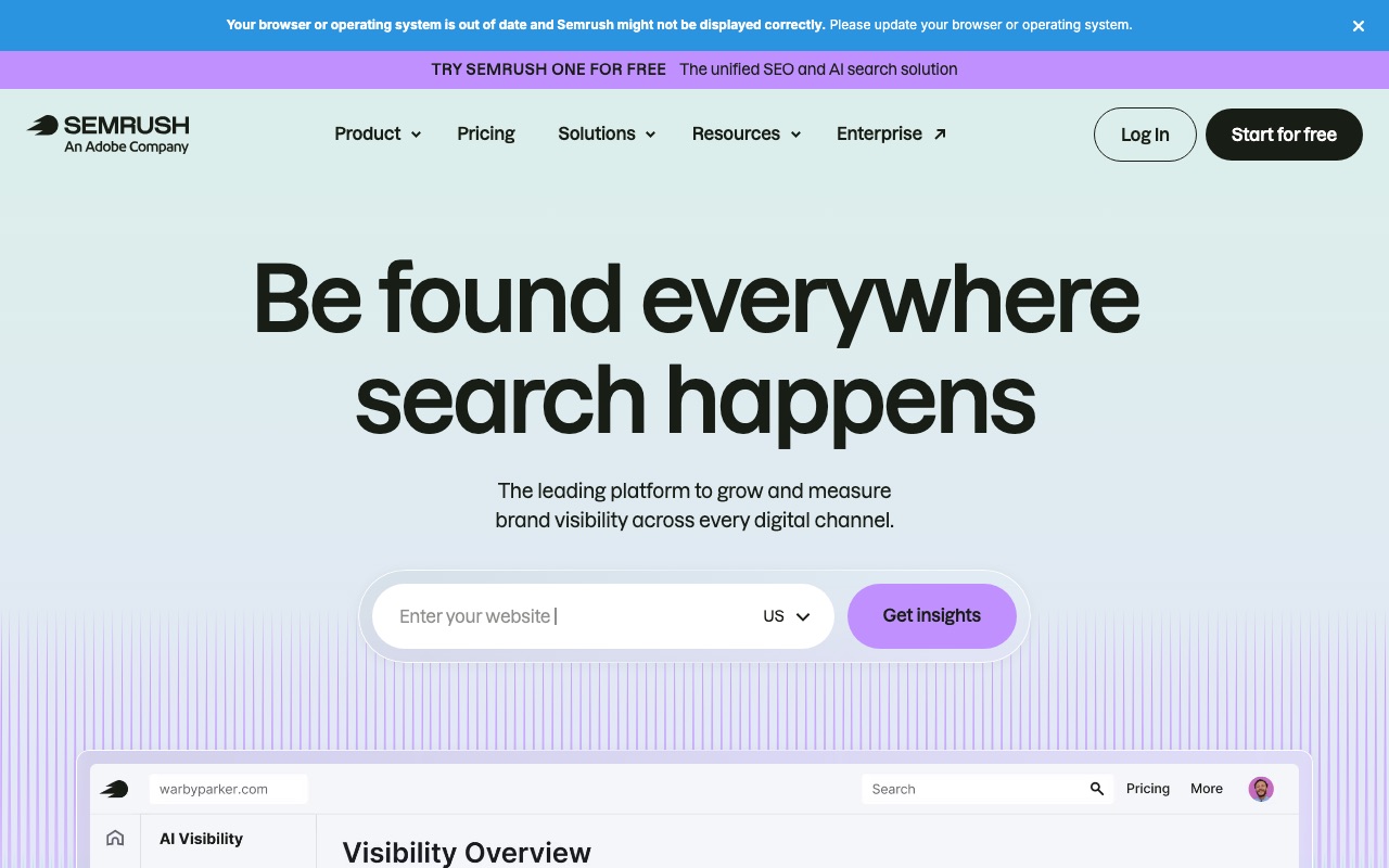 Semrush official website