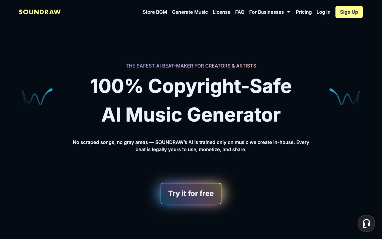 SOUNDRAW official website