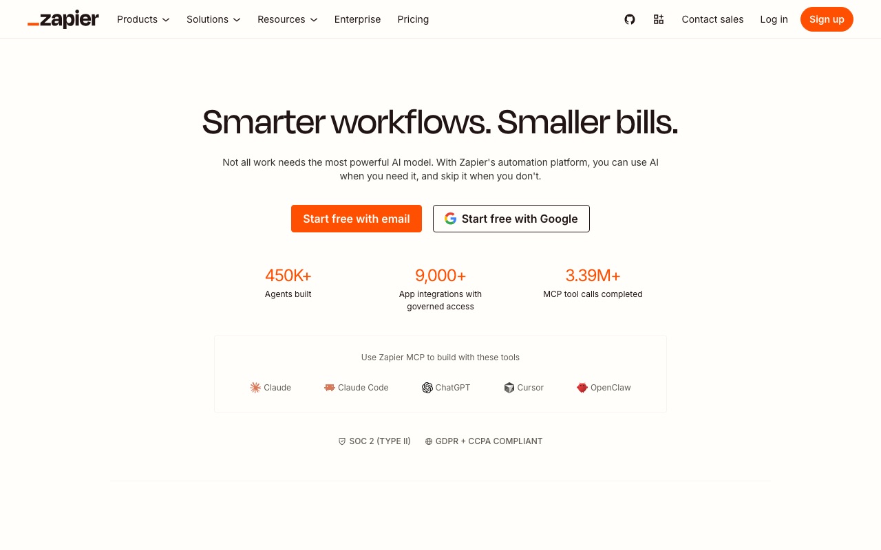 Zapierの公式サイト